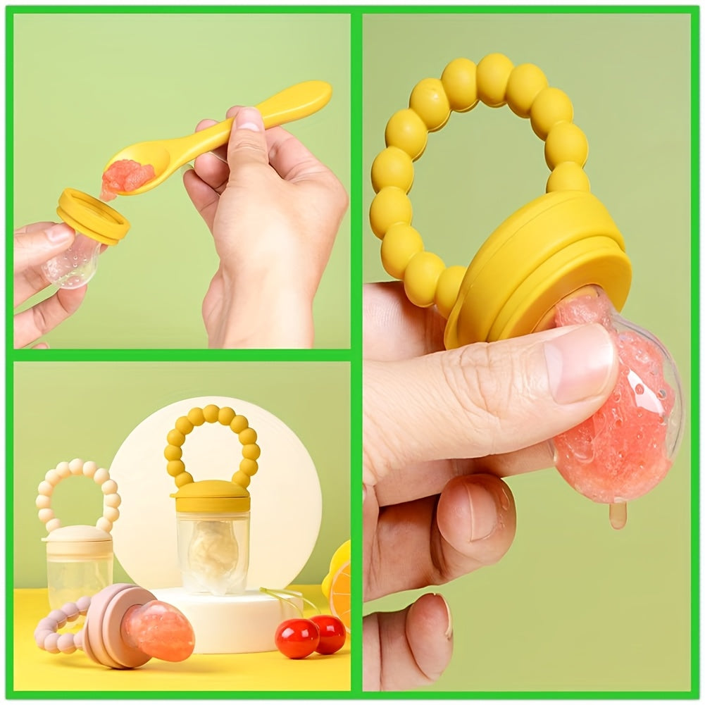 3pcs/SET Silicone Baby Fruit Food Feeder Pacifierr,.