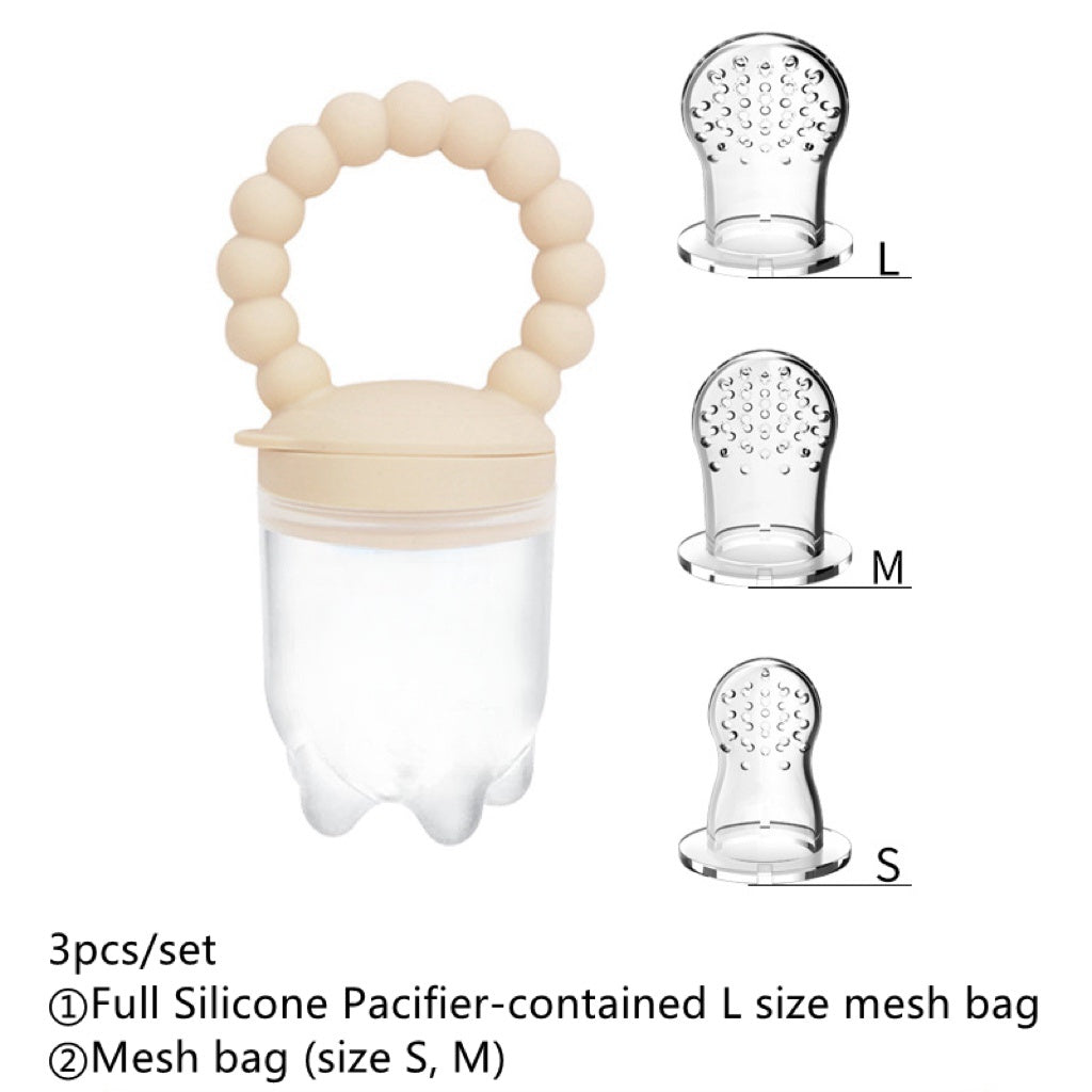 3pcs/SET Silicone Baby Fruit Food Feeder Pacifierr,.