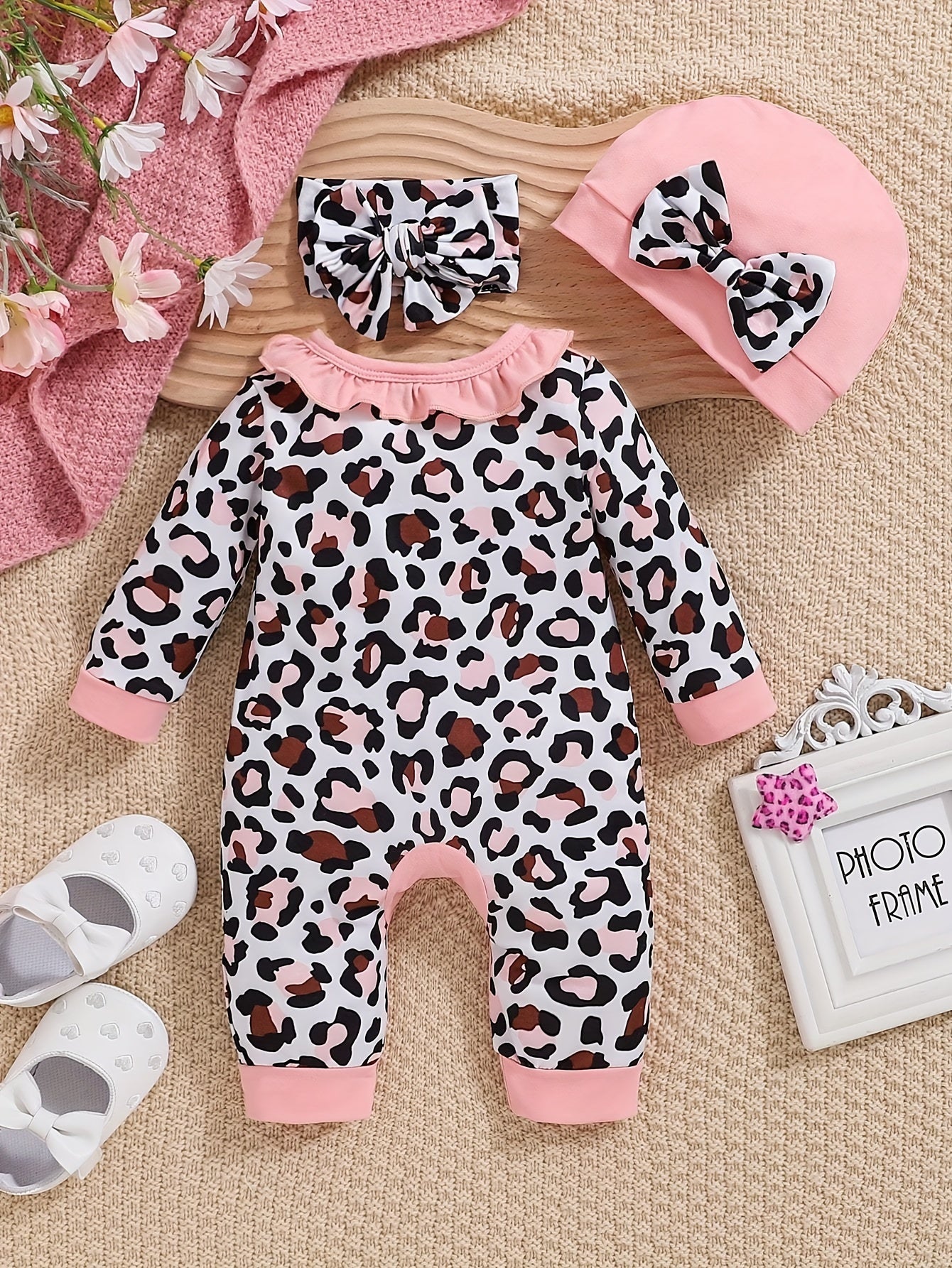 Pink Leopard Print Jumpsuit