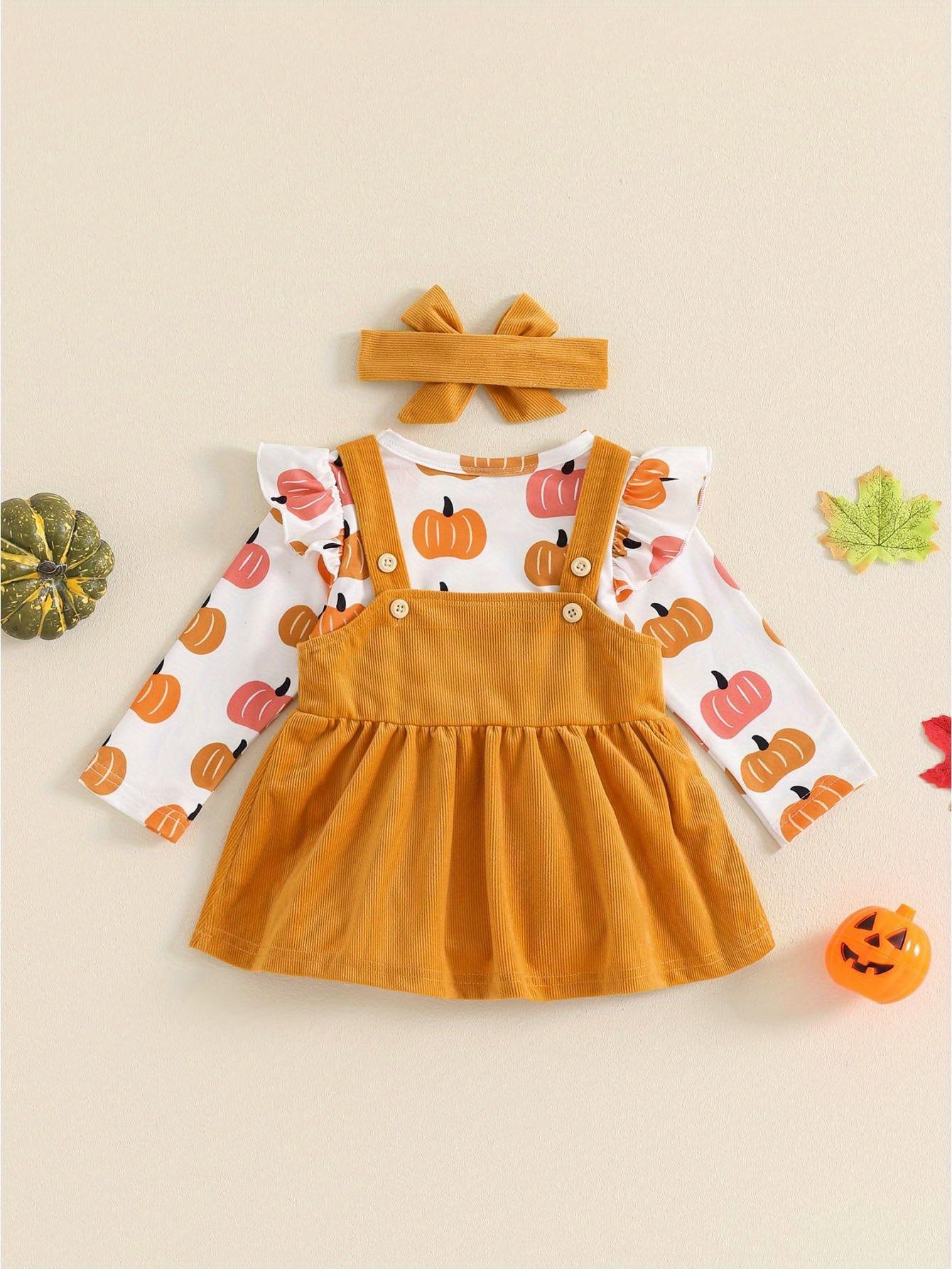 Baby Girl Pumpkin Outfit.