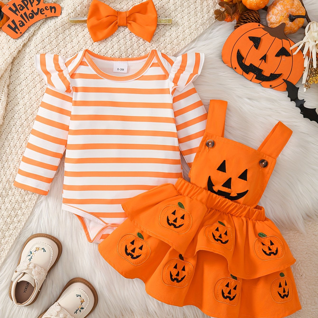 Baby Girls' 3pcs Halloween