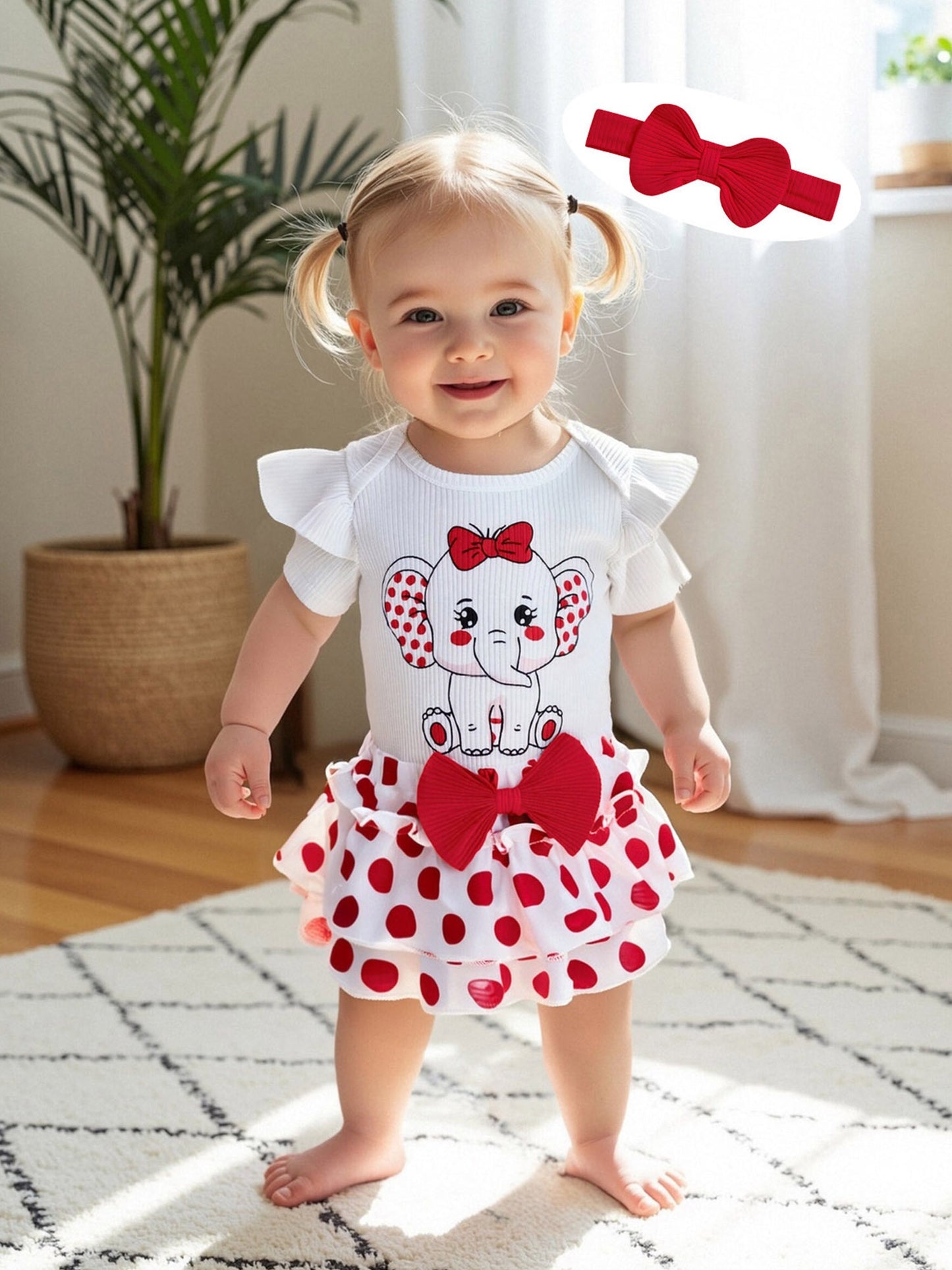 Baby Girls Outfits Elephant Print