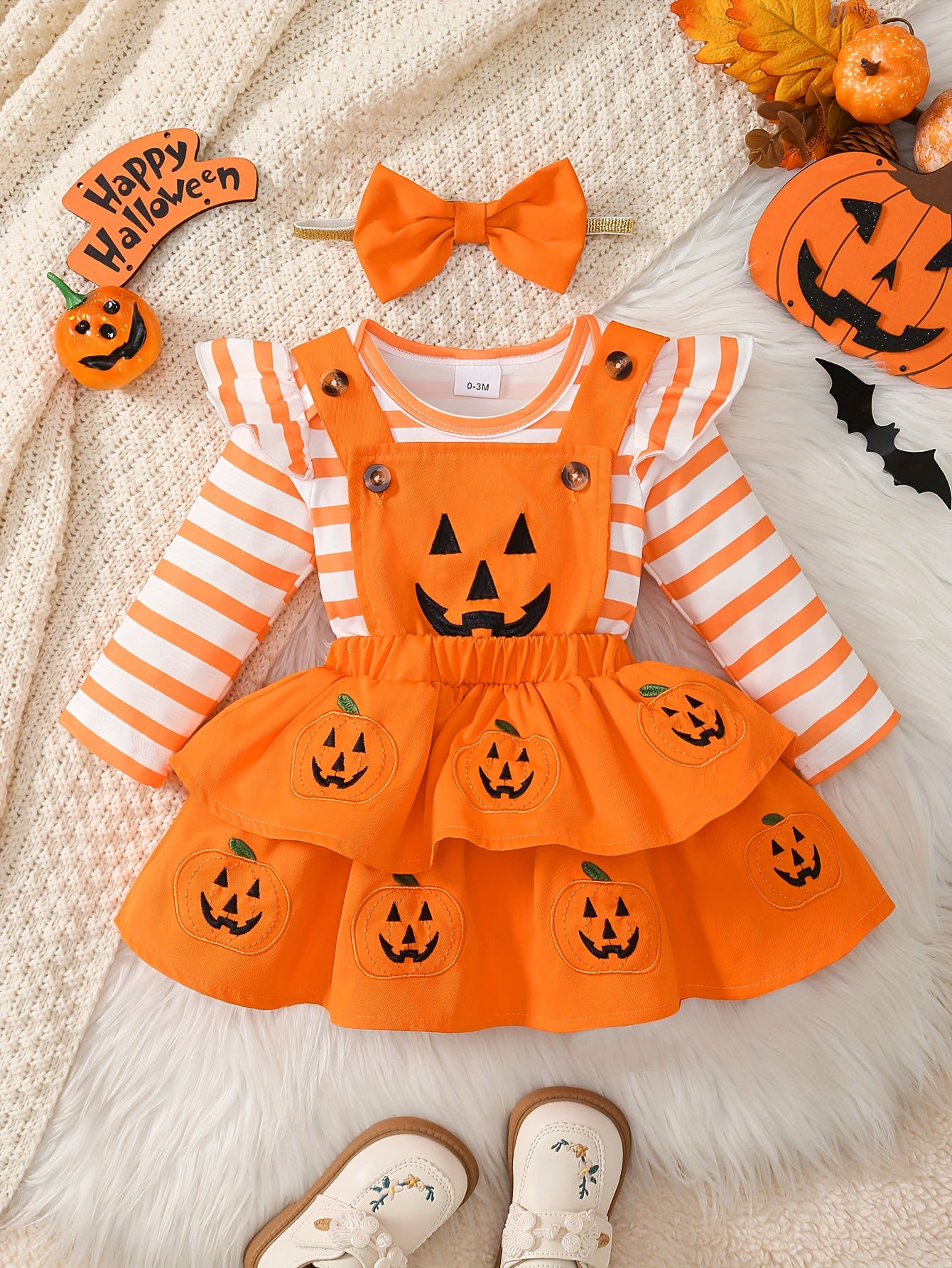 Baby Girls' 3pcs Halloween
