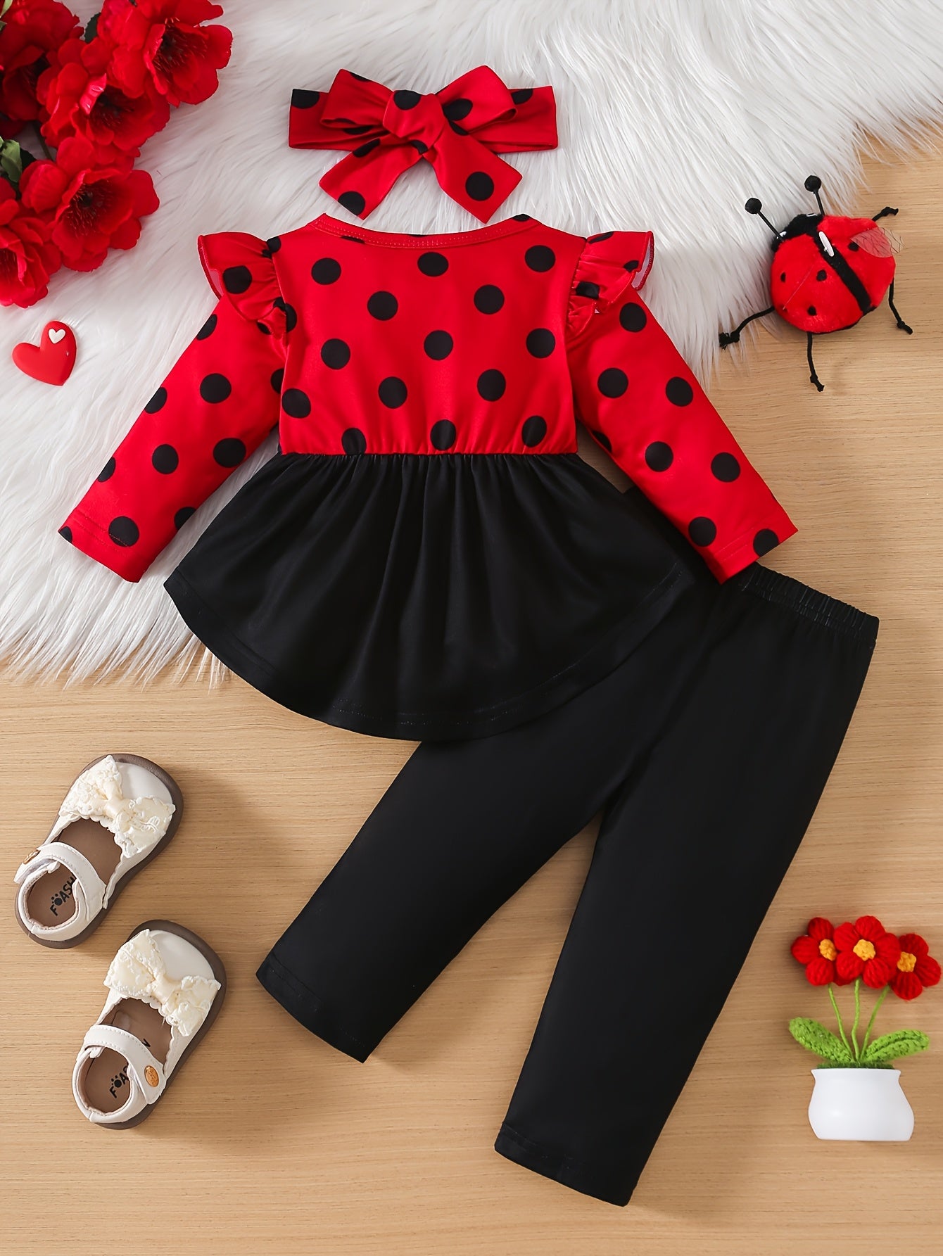 Girls' 3-Piece Ladybug Set