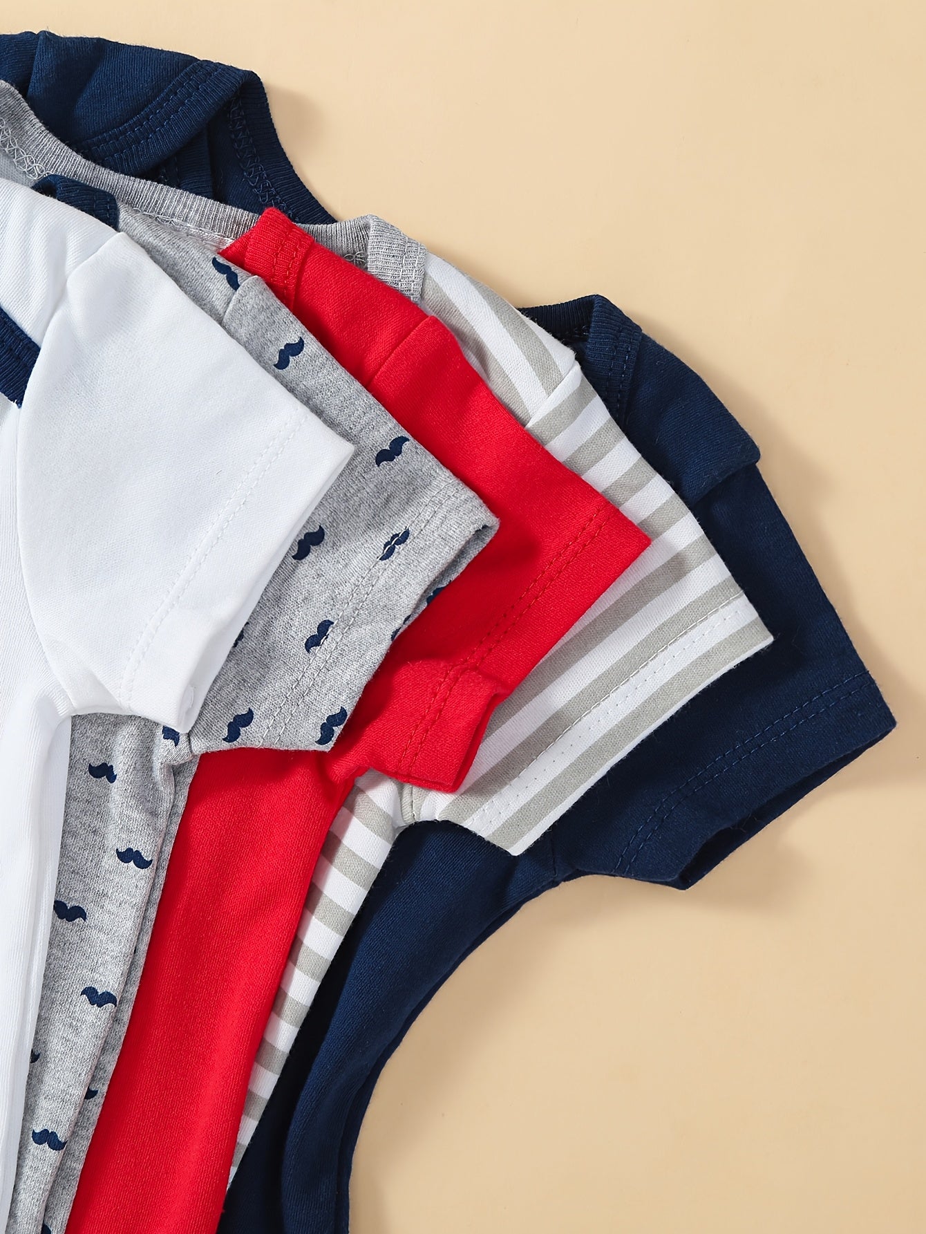 BOYS 5 Pcs Set Baby  Cartoon Triangle Jumpsuit
