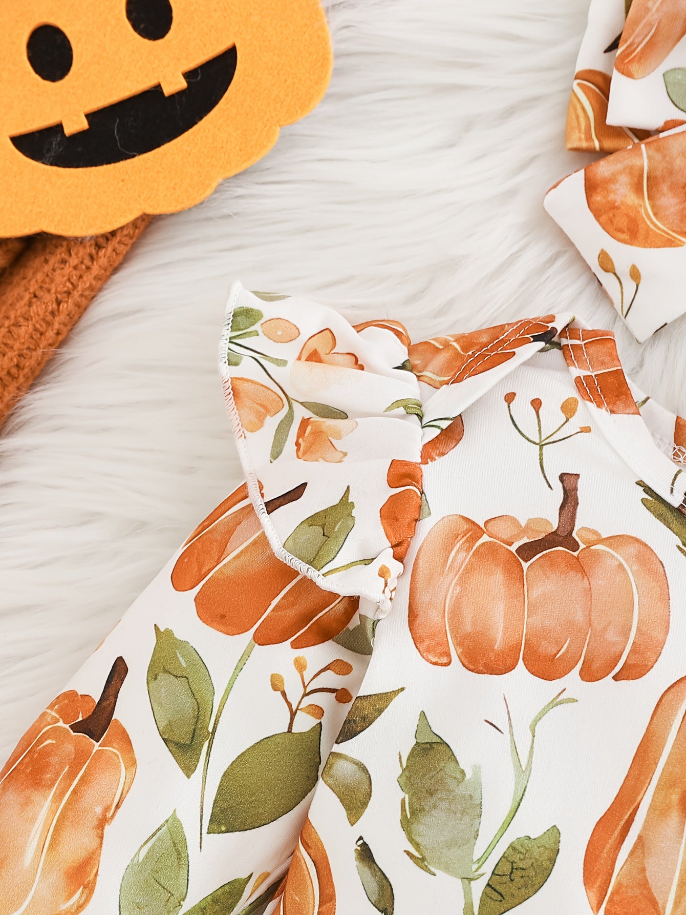 3pcs Baby Girl & Toddler Halloween Outfit Set.