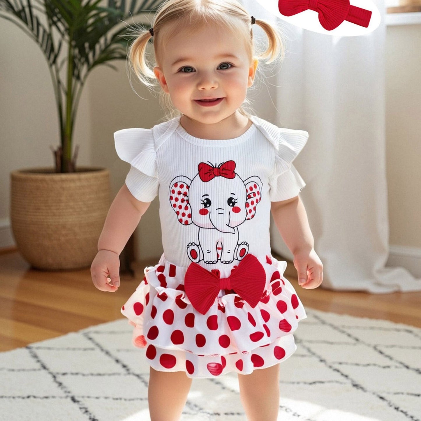 Baby Girls Outfits Elephant Print