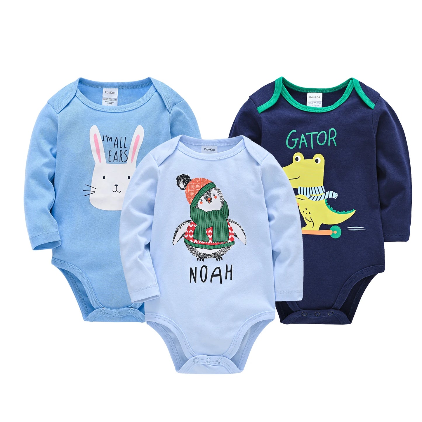 BOYS 6 PCS 3 PCS Bodysuit Long Sleeve 100% Cotton Baby