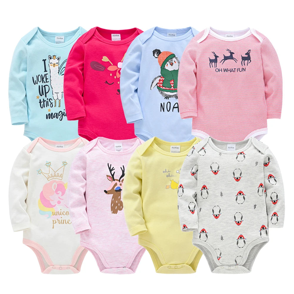 BOYS 6 PCS 3 PCS Bodysuit Long Sleeve 100% Cotton Baby