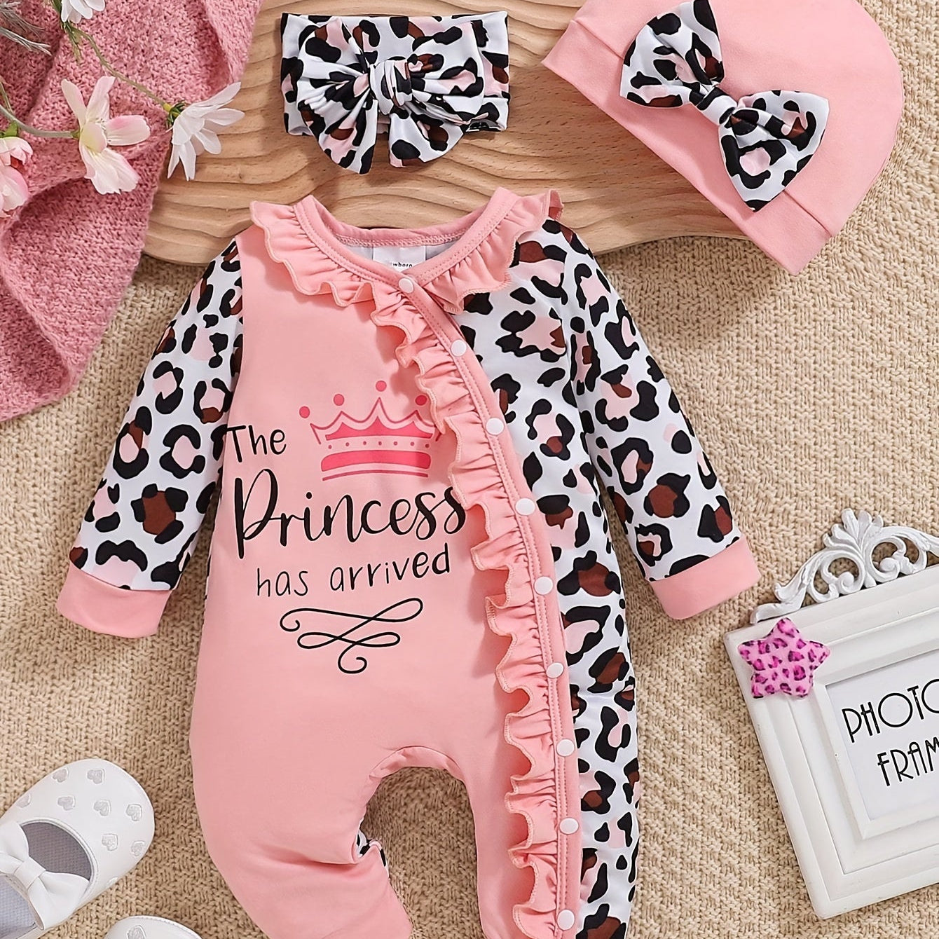 Pink Leopard Print Jumpsuit