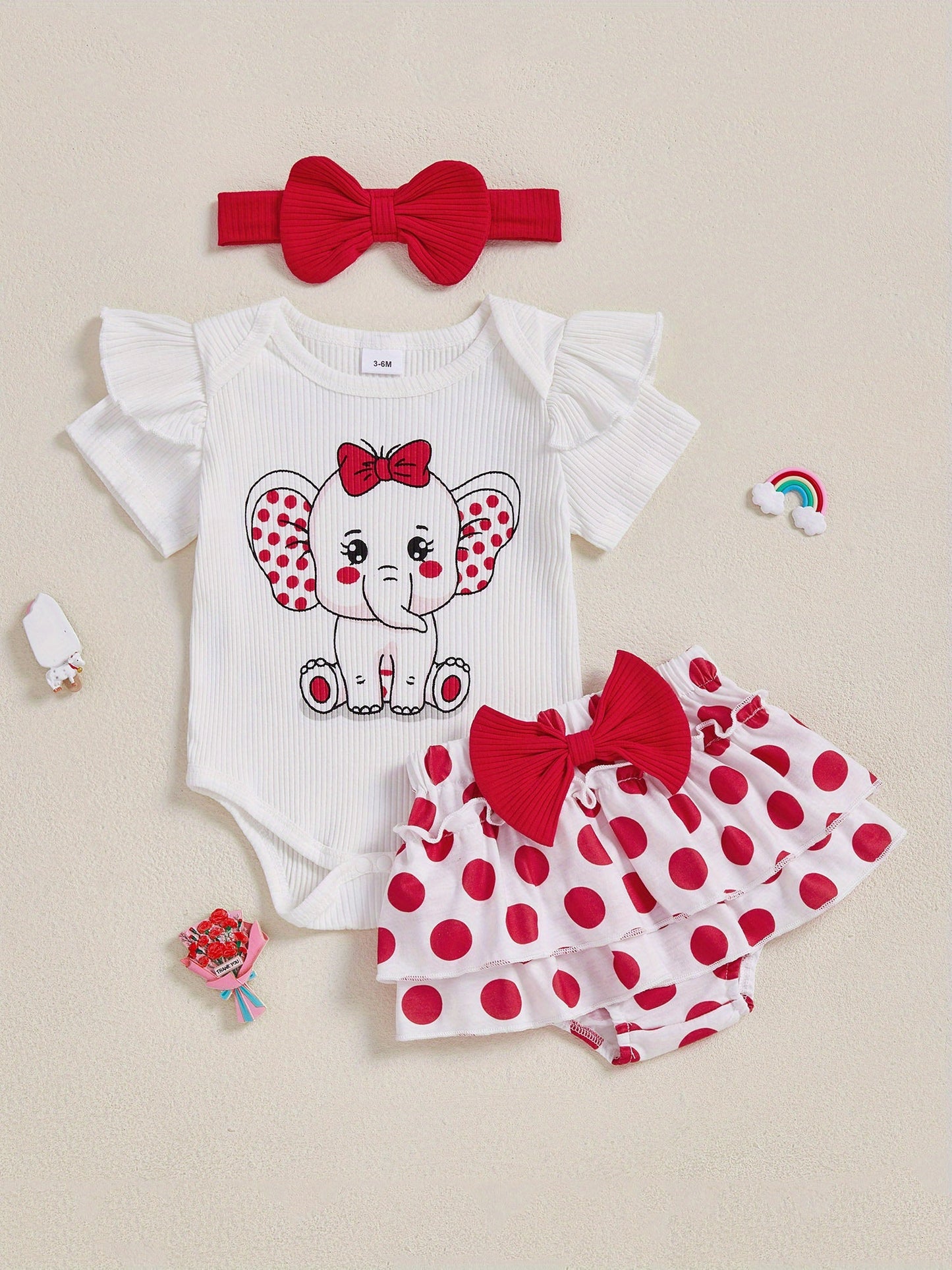 Baby Girls Outfits Elephant Print
