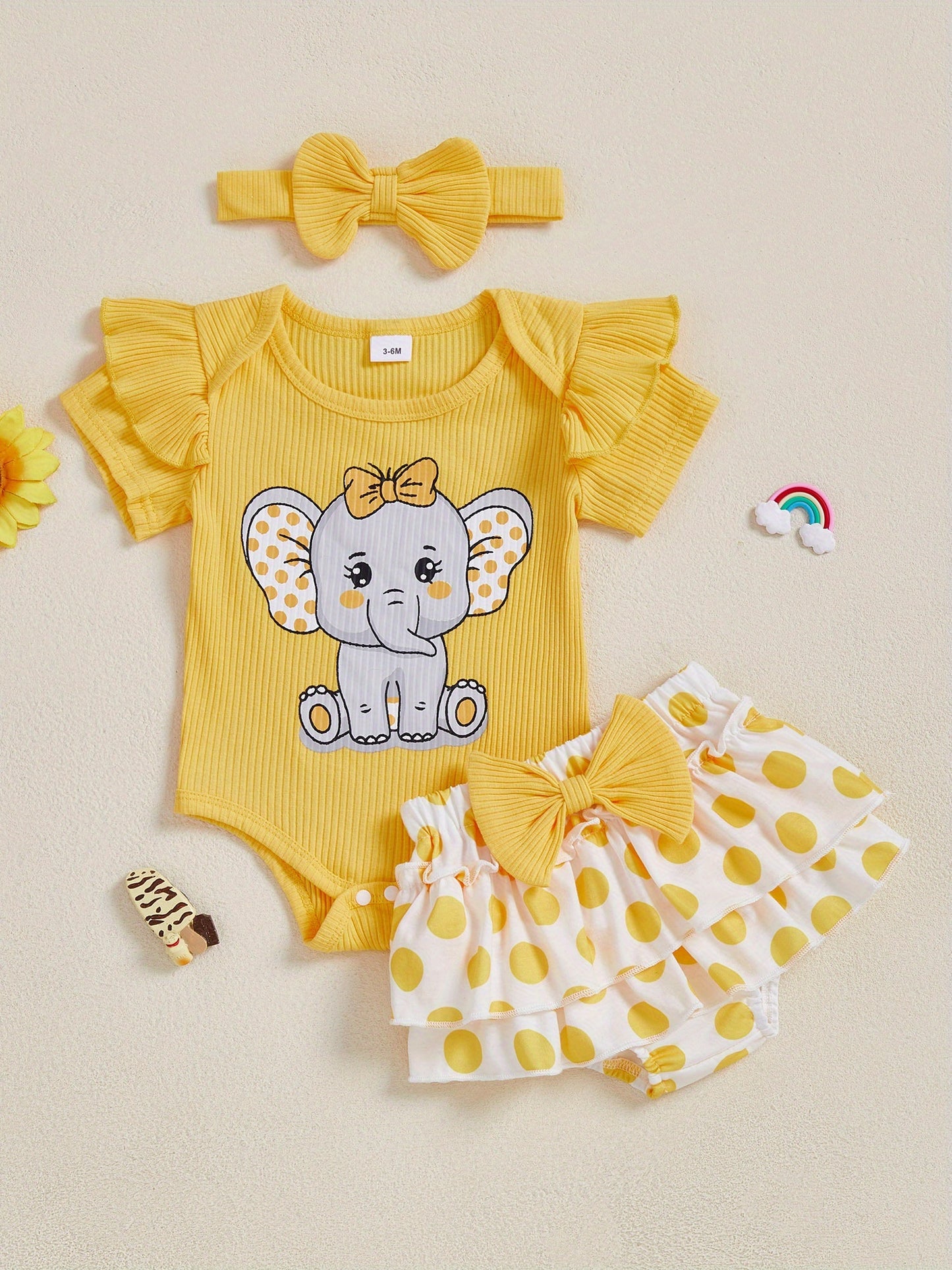 Baby Girls Outfits Elephant Print