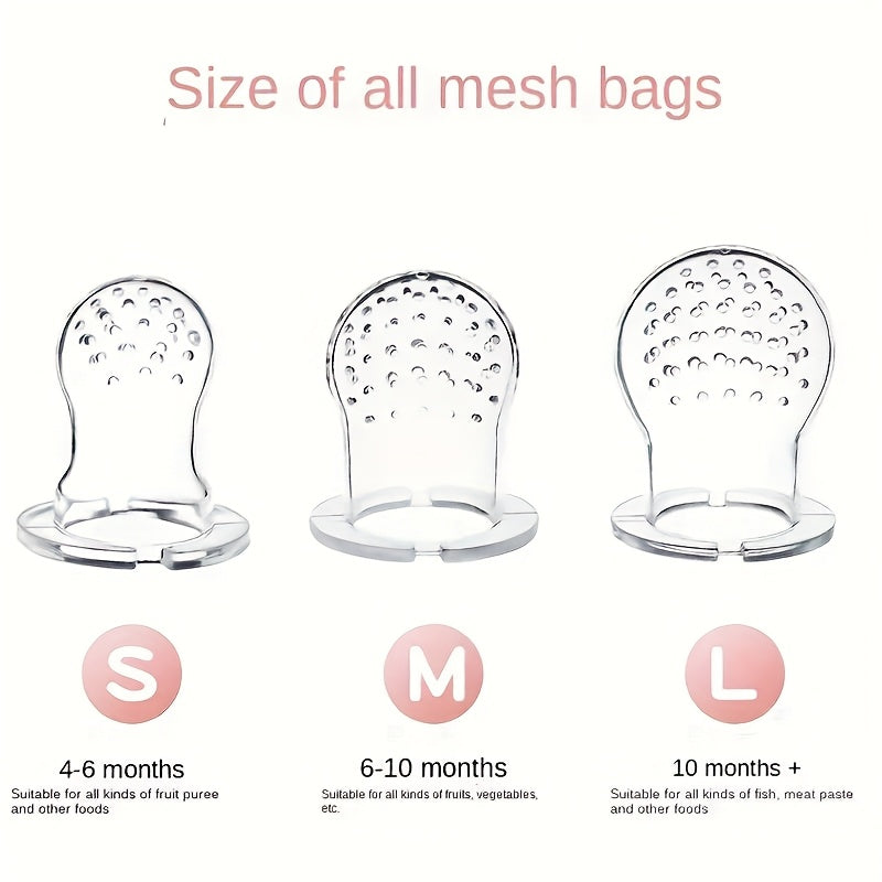 3pcs/SET Silicone Baby Fruit Food Feeder Pacifierr,.