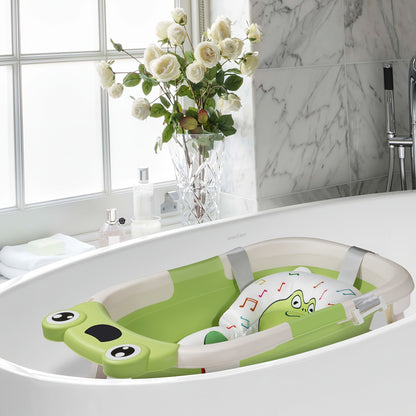 Collapsible Baby Bathtub with Baby Washcloth.,