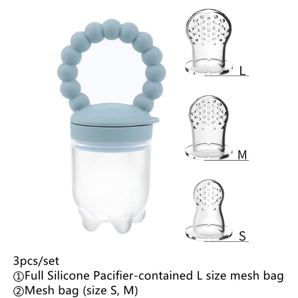 3pcs/SET Silicone Baby Fruit Food Feeder Pacifierr,.