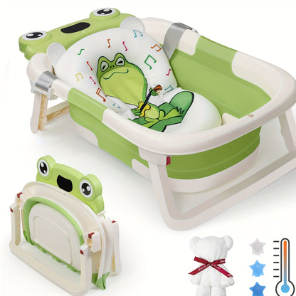 Collapsible Baby Bathtub with Baby Washcloth.,