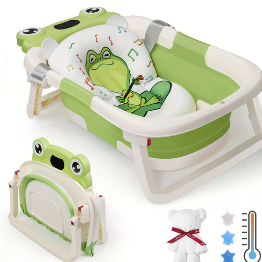 Collapsible Baby Bathtub with Baby Washcloth.,