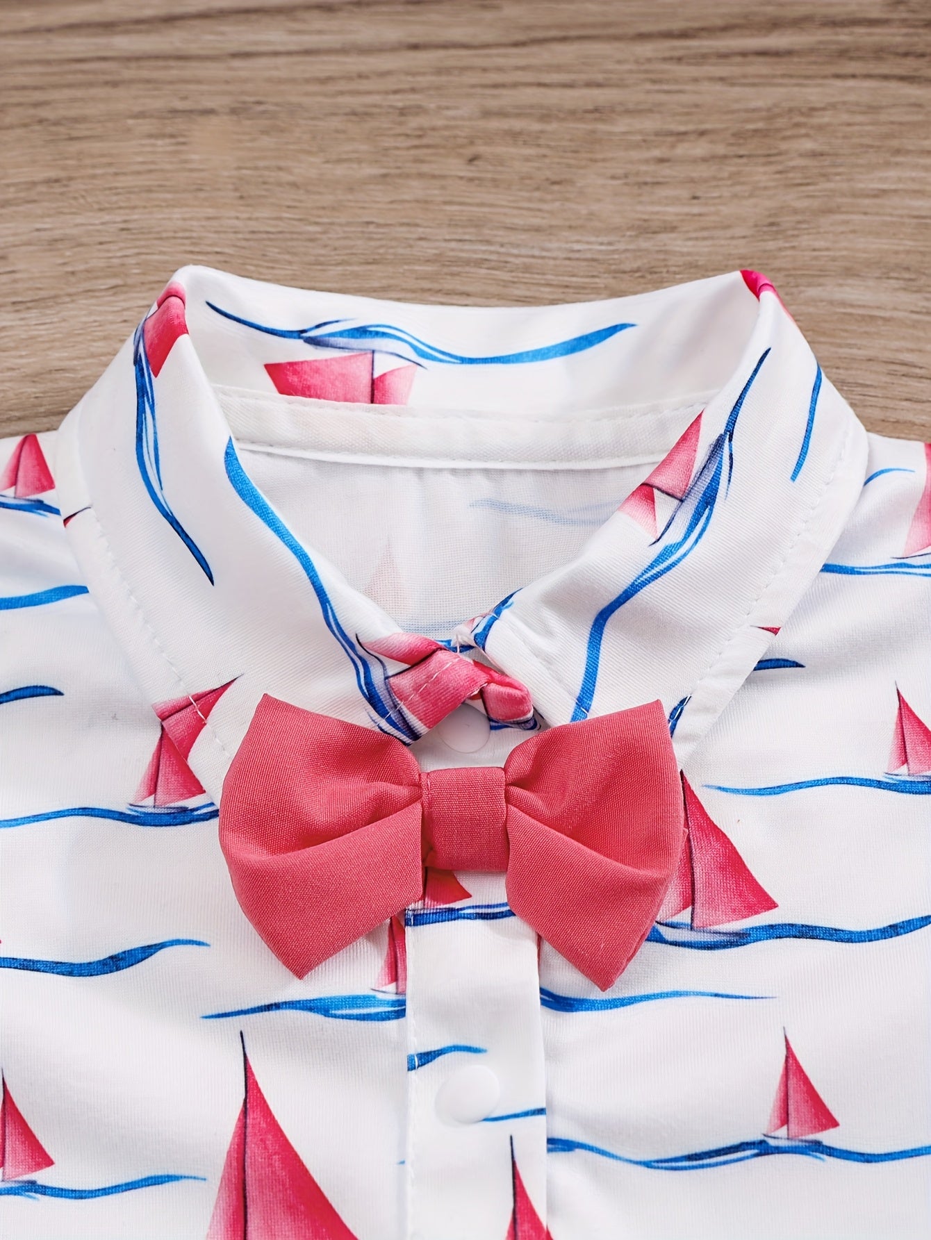 2pcs Baby Boys Casual Short Sleeve Shirt & Suspender Pants Set.