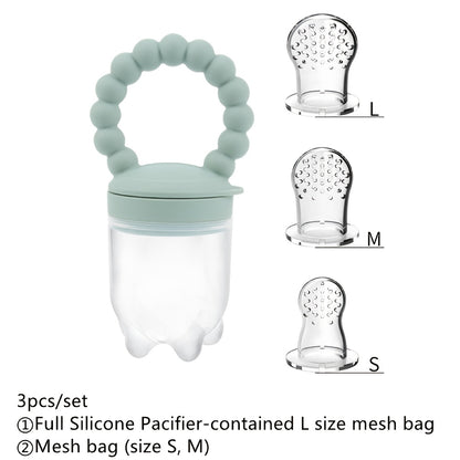 3pcs/SET Silicone Baby Fruit Food Feeder Pacifierr,.