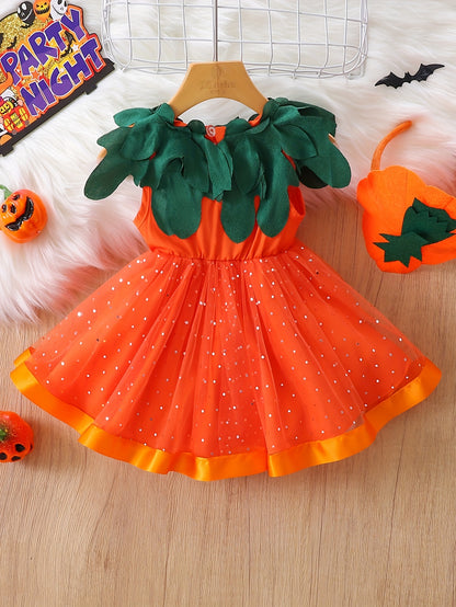 Baby Girl'S Halloween Pumpkin Tutu Dress