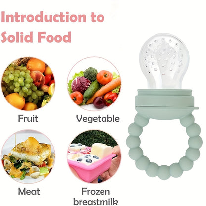 3pcs/SET Silicone Baby Fruit Food Feeder Pacifierr,.