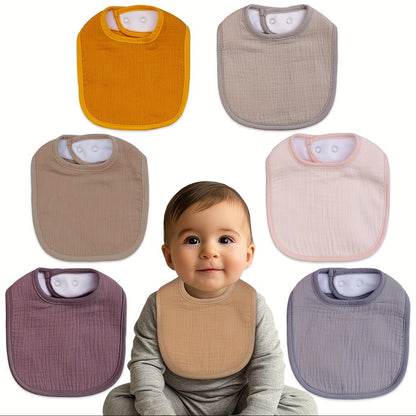 10pcs Baby Bibs 4-Layer Absorbent
