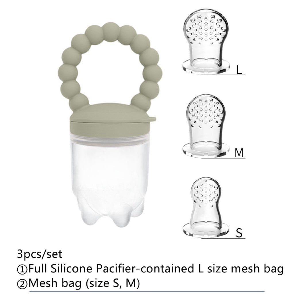 3pcs/SET Silicone Baby Fruit Food Feeder Pacifierr,.