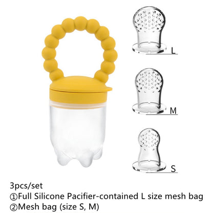 3pcs/SET Silicone Baby Fruit Food Feeder Pacifierr,.