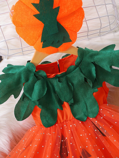 Baby Girl'S Halloween Pumpkin Tutu Dress