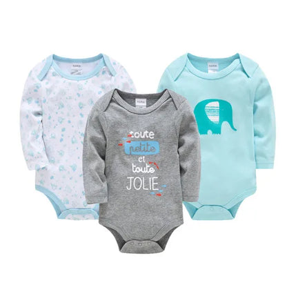 BOYS 6 PCS 3 PCS Bodysuit Long Sleeve 100% Cotton Baby