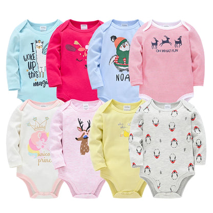 BOYS 6 PCS 3 PCS Bodysuit Long Sleeve 100% Cotton Baby