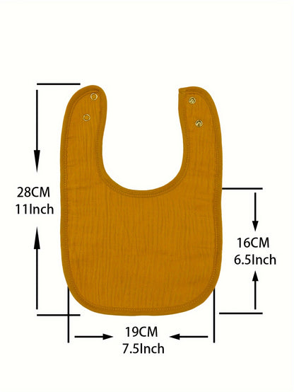 10pcs Baby Bibs 4-Layer Absorbent