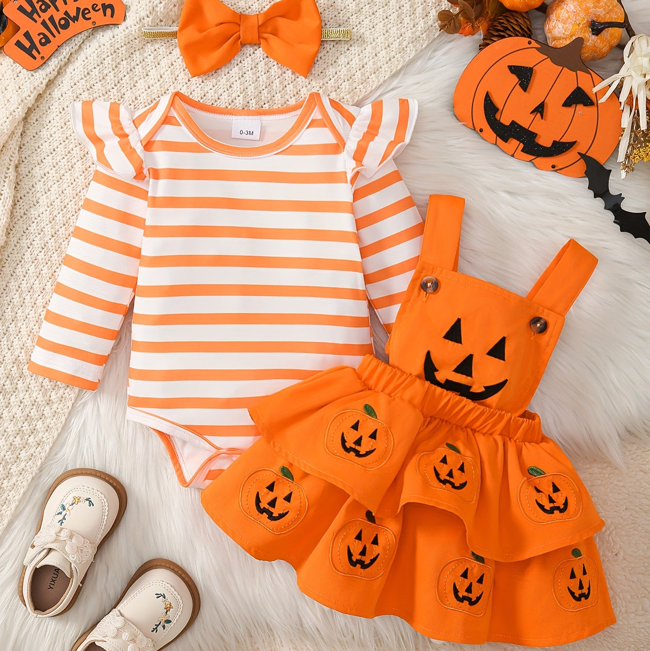 Baby Girls' 3pcs Halloween