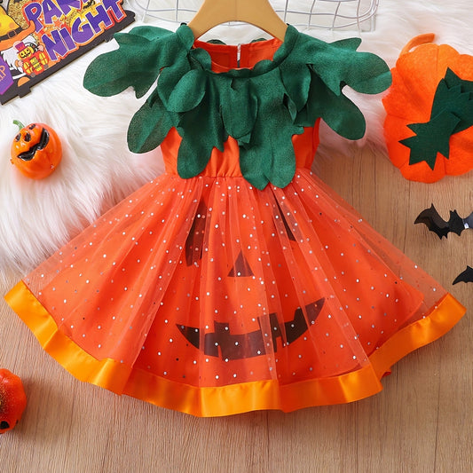 Baby Girl'S Halloween Pumpkin Tutu Dress