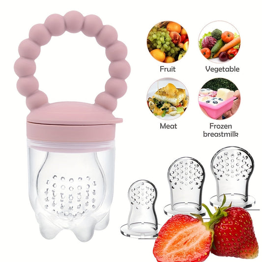 3pcs/SET Silicone Baby Fruit Food Feeder Pacifierr,.