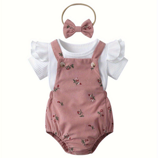 KUKITTY Baby Girl Newborn Summer Outfit.