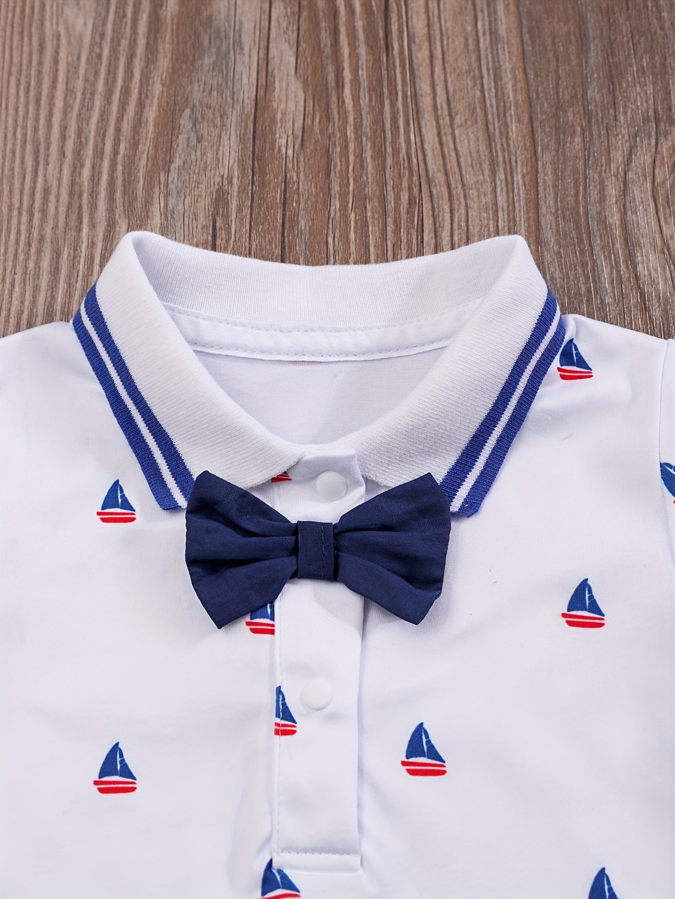 2pcs Baby Boys Casual Short Sleeve Shirt & Suspender Pants Set.