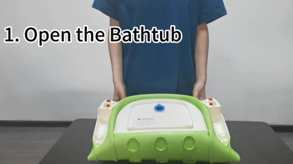 Collapsible Baby Bathtub with Baby Washcloth.,