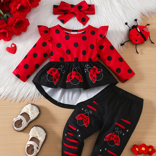 Girls' 3-Piece Ladybug Set