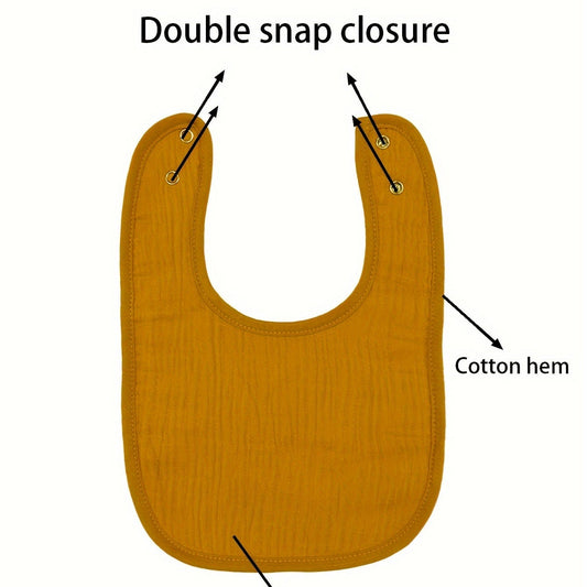 10pcs Baby Bibs 4-Layer Absorbent